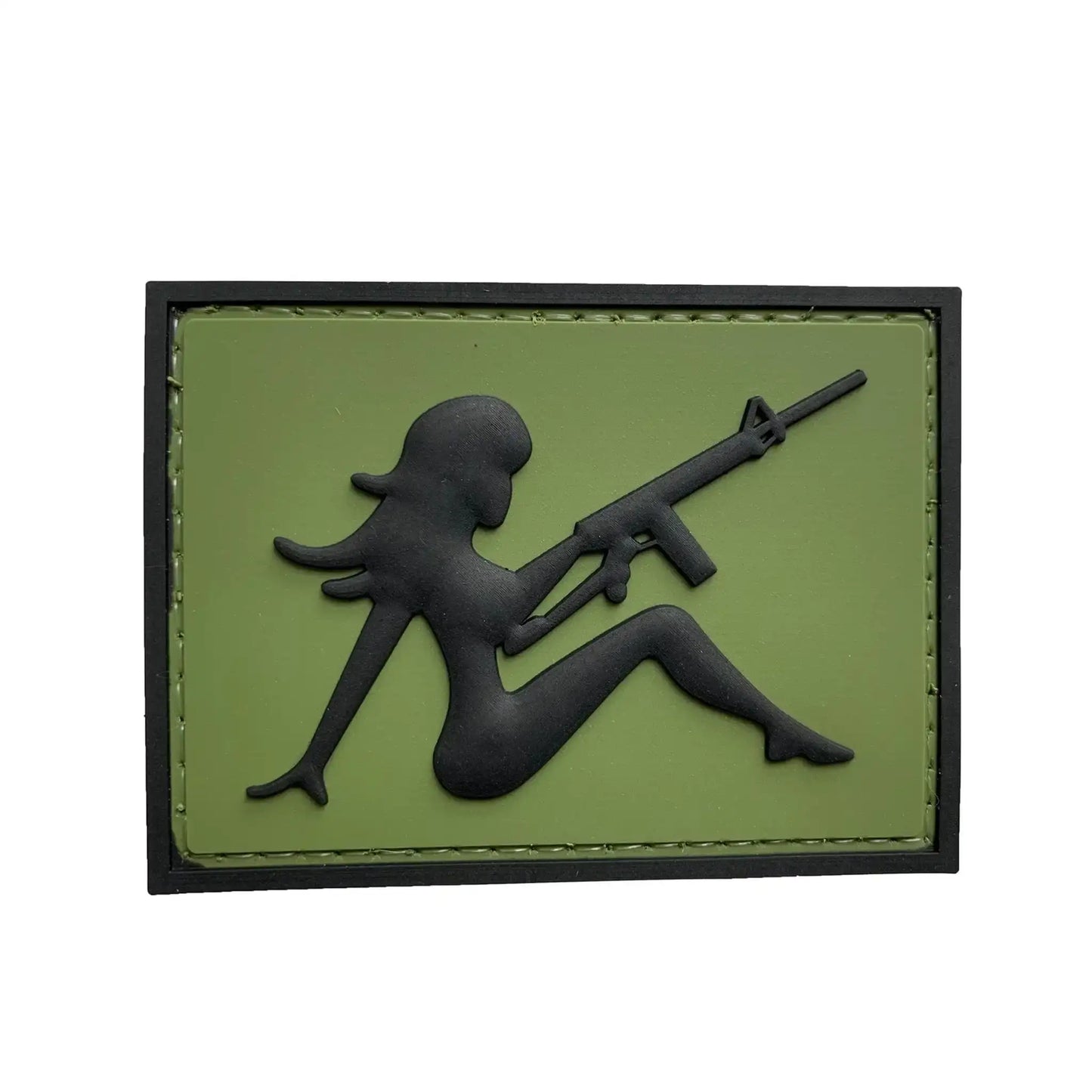 3D Patch Girl with Rifle
