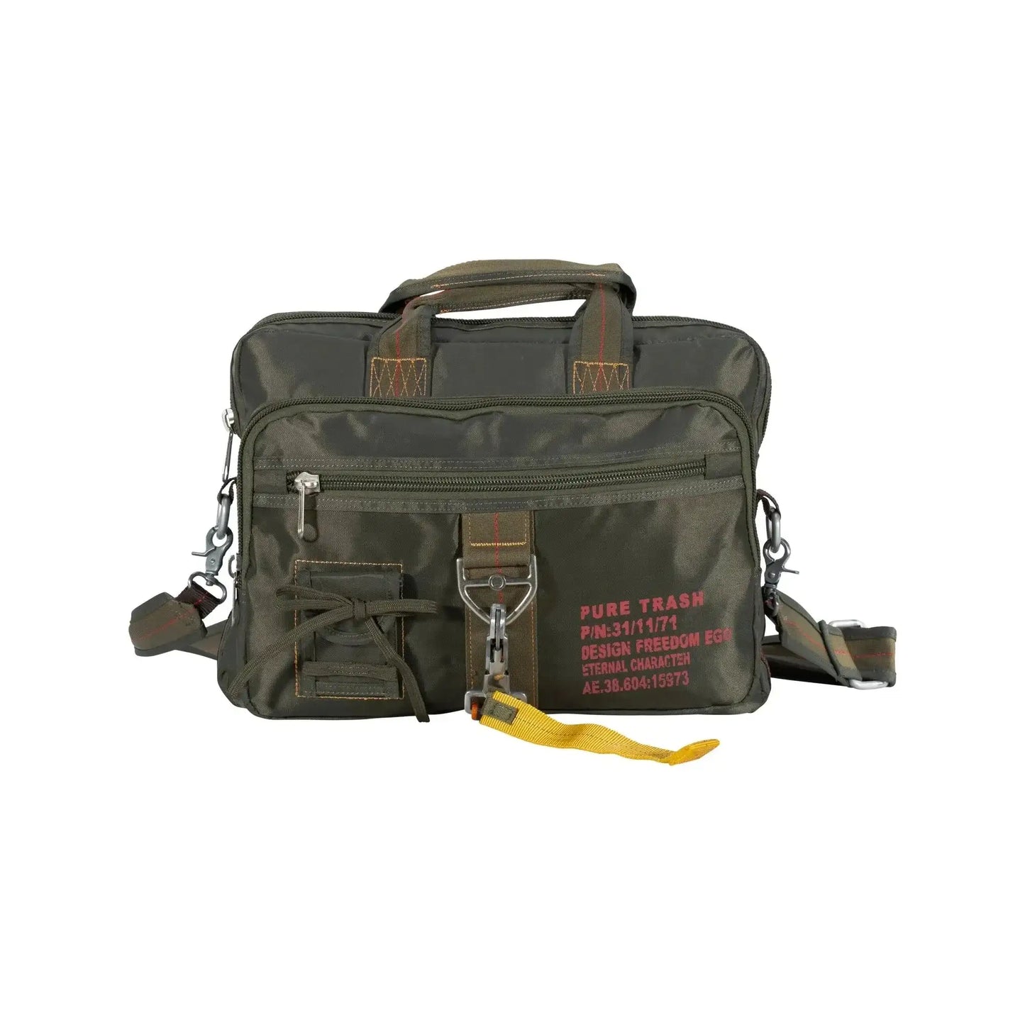 handtasche-karabiner-gross-pure-trash-oliv-ansicht-2