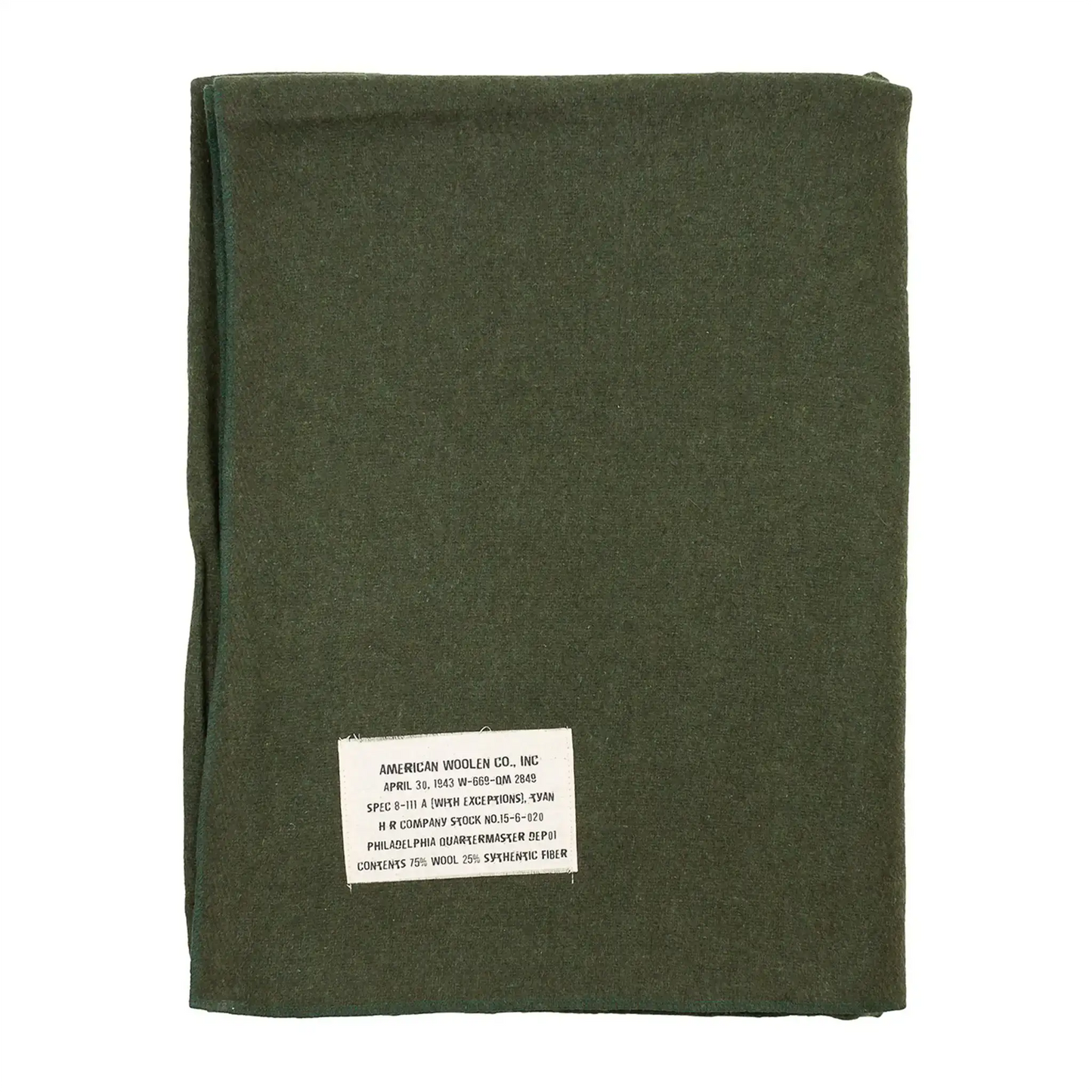 Wolldecke US Decke 215 x 160 cm oliv neuwertig