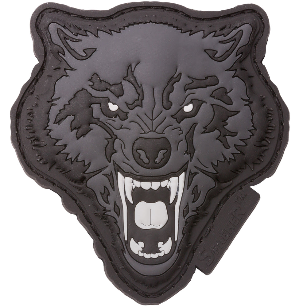3D Patch Angry Wolf Head