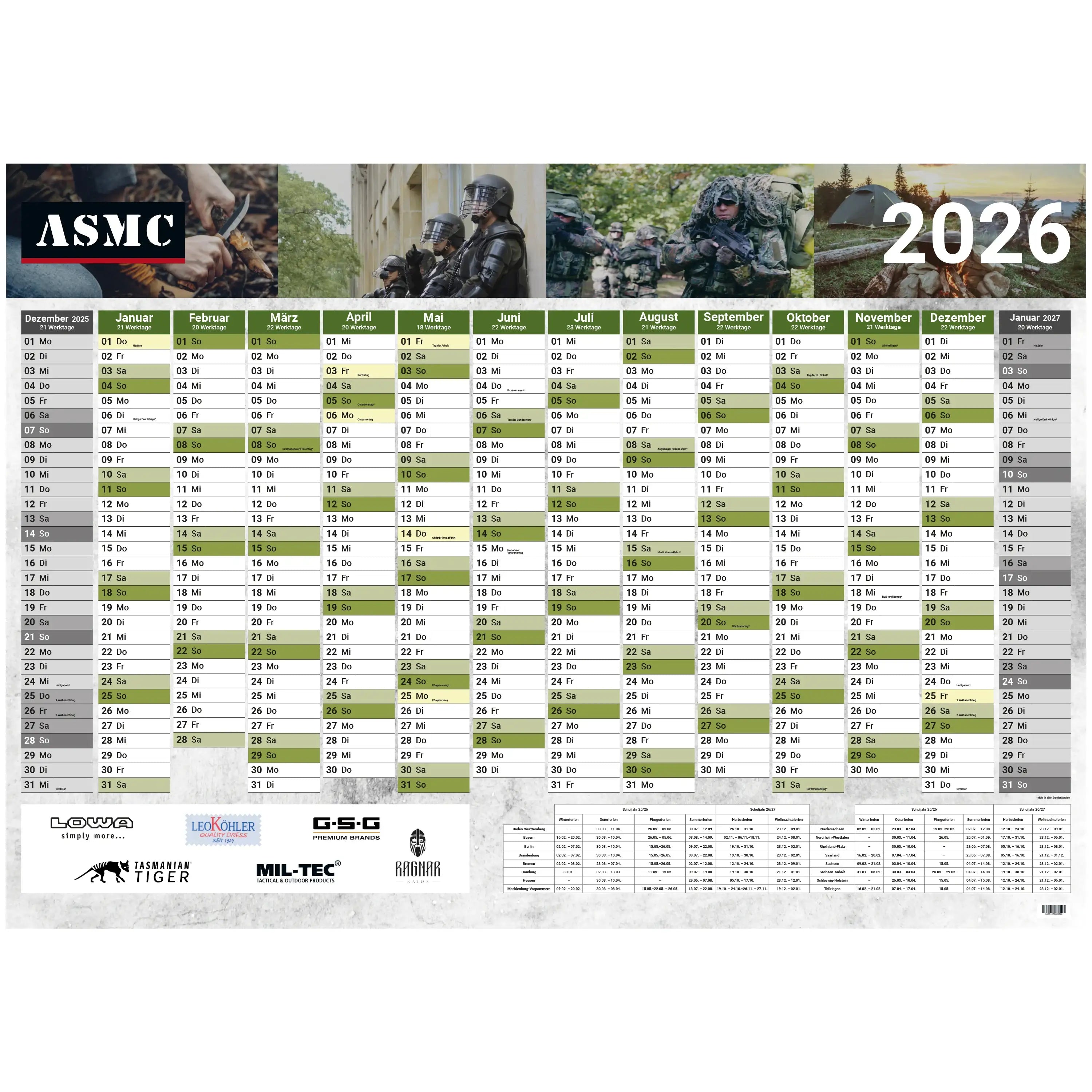 angelruten a1 a10 ASMC Wandkalender A1 2026 online kaufen