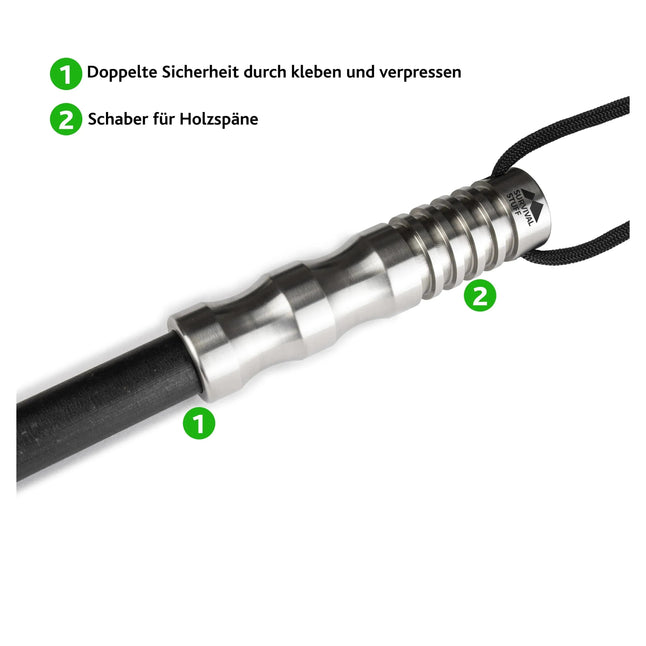 Feuerstahl Discovery schwarz silberfarben