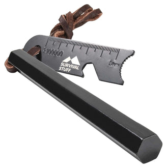 Feuerstahl HEXA mittel schwarz