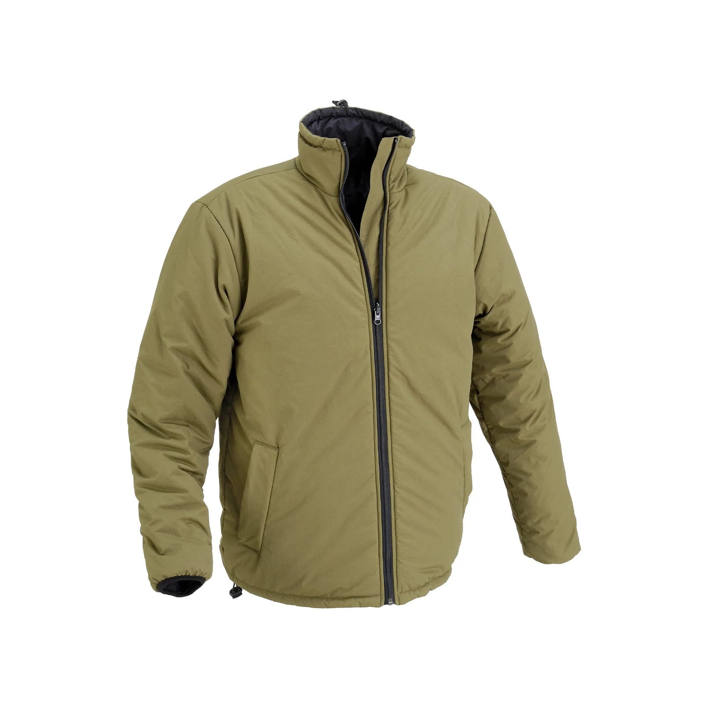 Winterjacke Reversible Jacket mit Compression Bag | OD Green/Schwarz