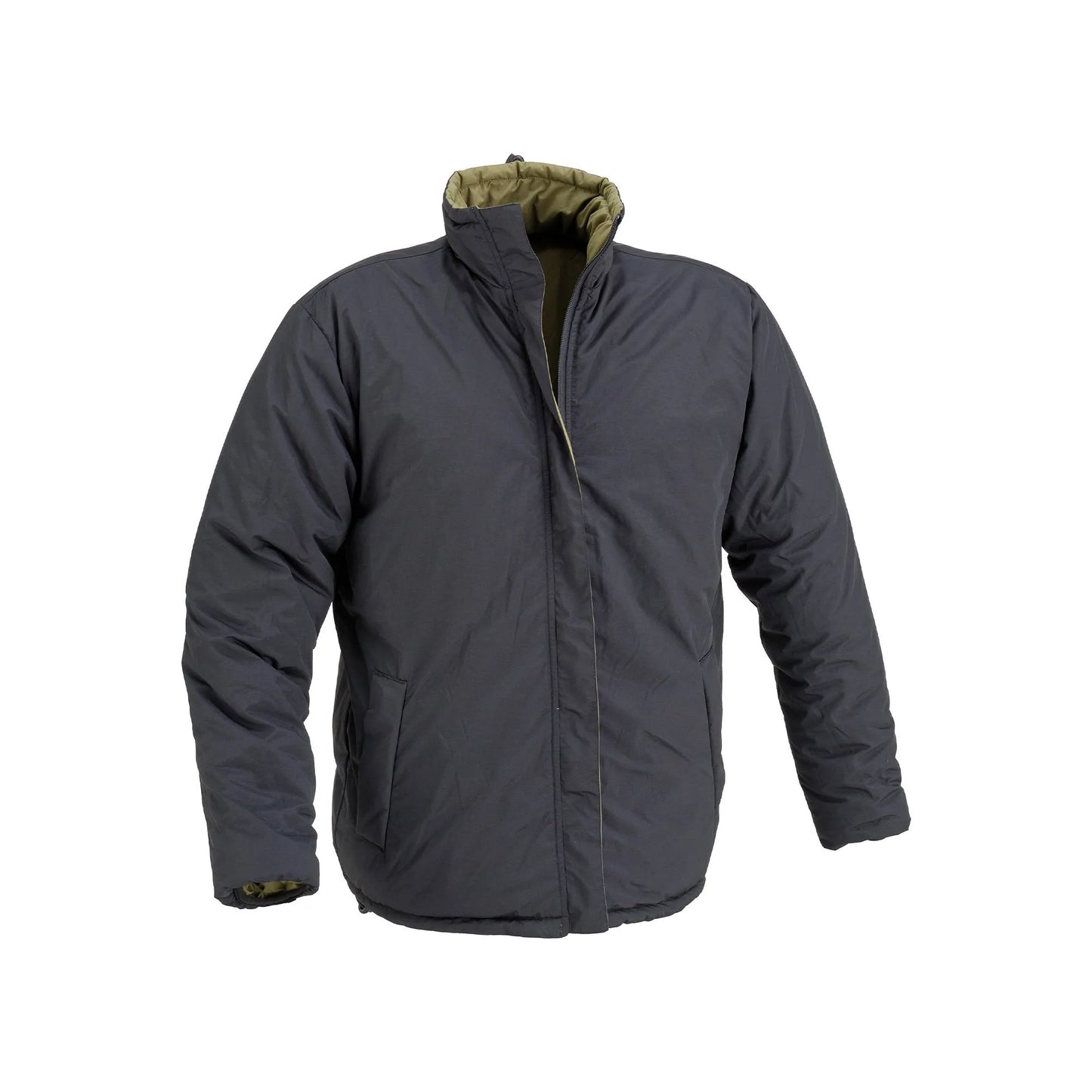 Winterjacke Reversible Jacket mit Compression Bag | OD Green/Schwarz