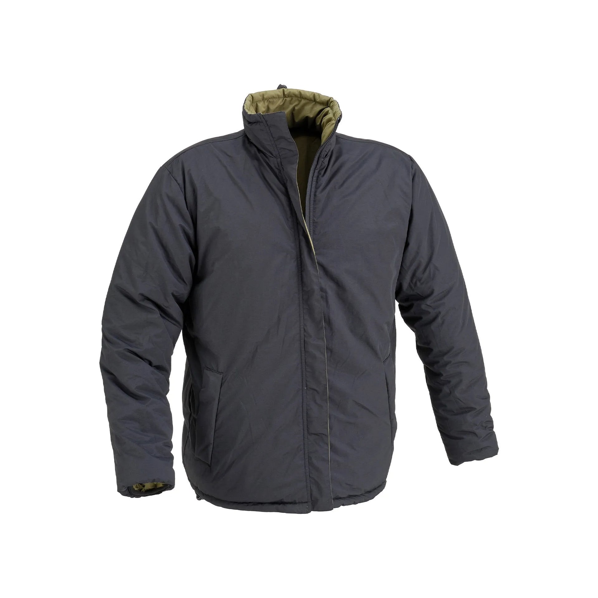 Winterjacke Reversible Jacket mit Compression Bag | OD Green/Schwarz