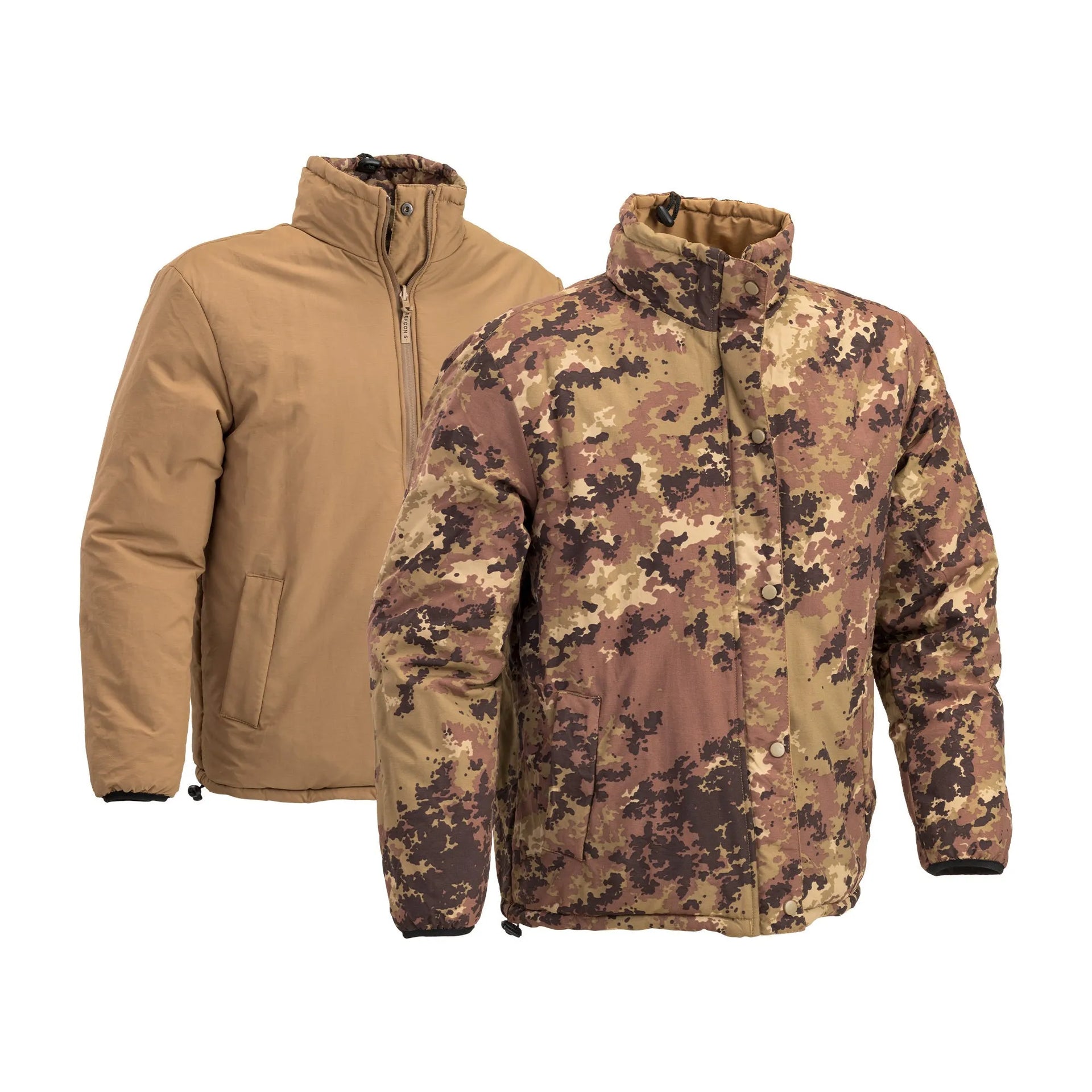 Winterjacke Reversible Jacket mit Compression Bag | Italiano/Tan
