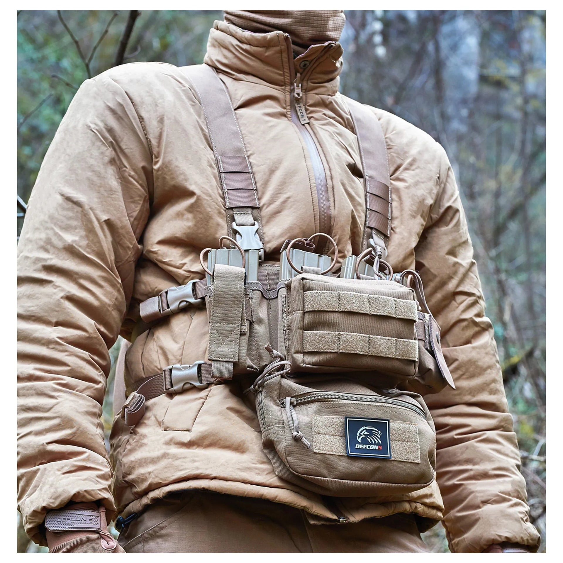 Winterjacke Reversible Jacket mit Compression Bag | Italiano/Tan