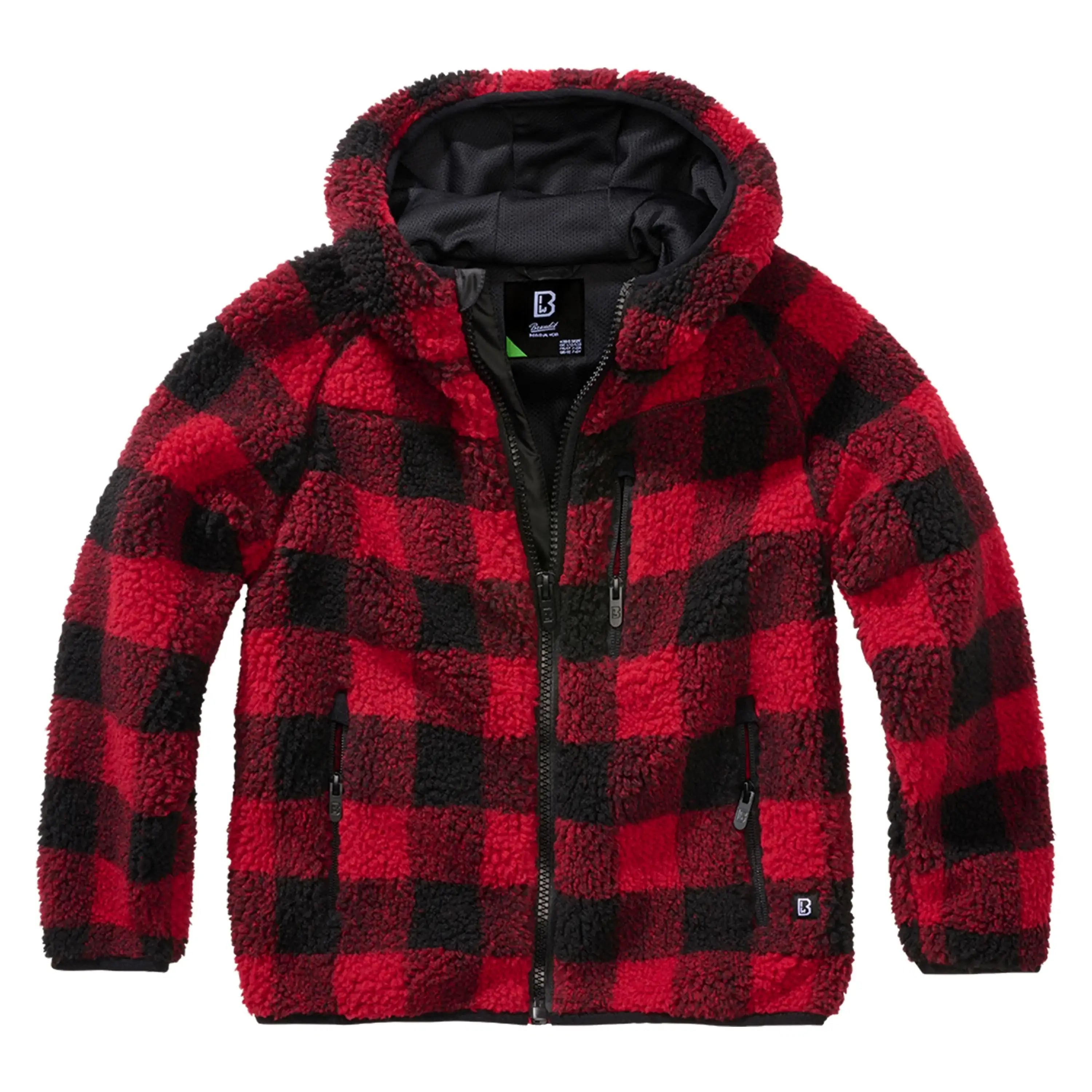 Brandit Kids Teddyfleece Jas Met Capuchon - Warme Uniseks Teddyfleecejack Voor Kinderen