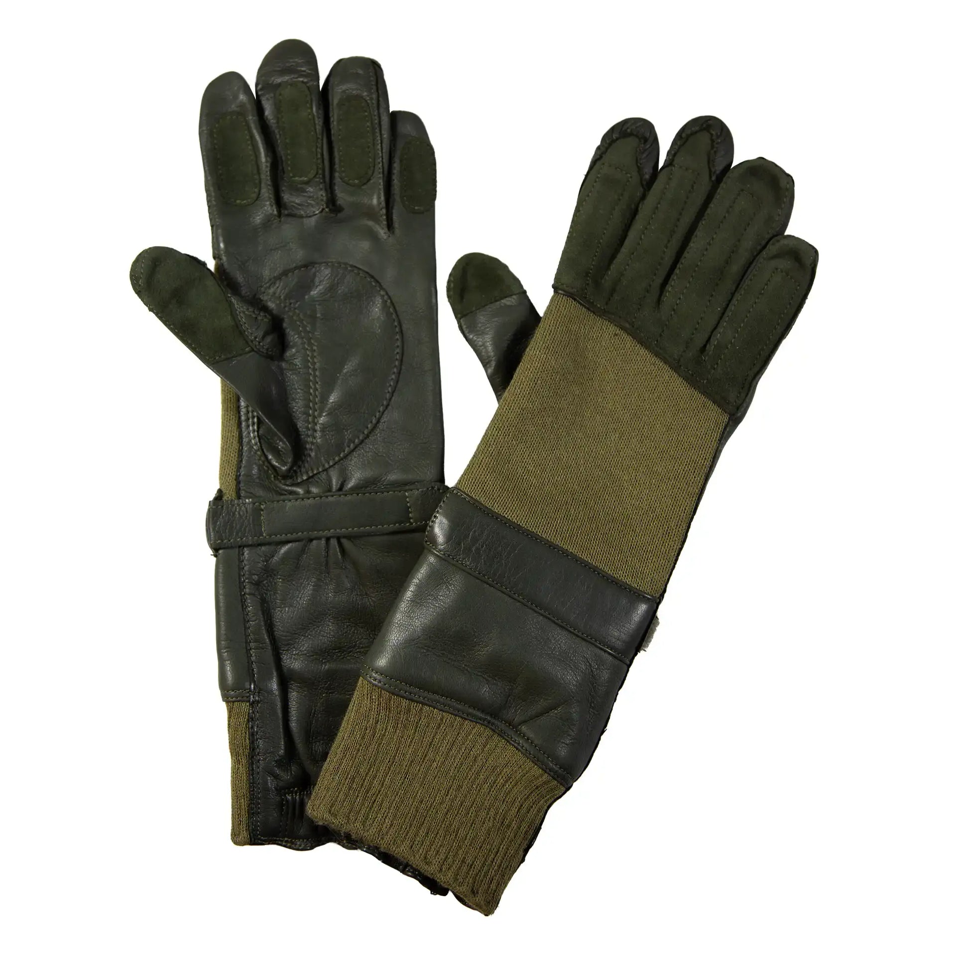 handschuh auf französisch Französische Armee Fliegerhandschuh GM Tech Pilot Oliv Neuwertig online kaufen