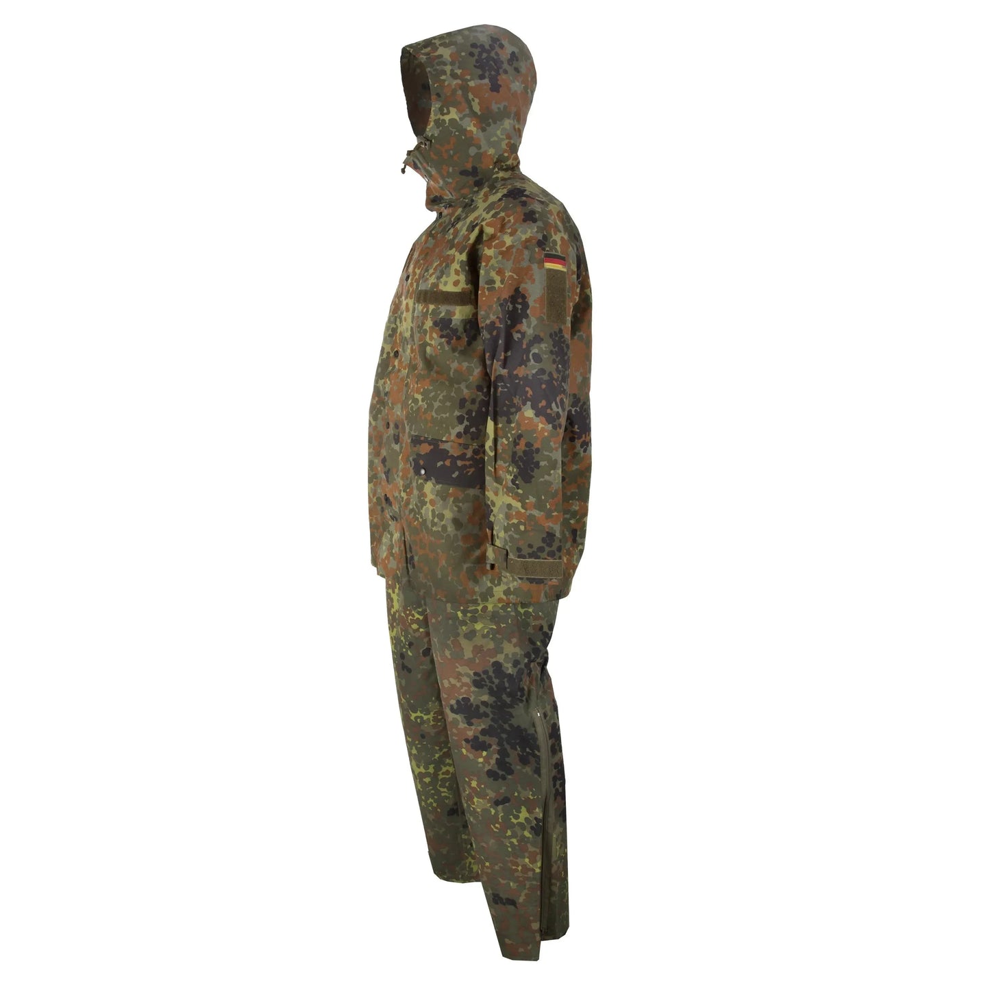 Bundeswehr Original BW Nässeschutzanzug flecktarn gebraucht - ASMC