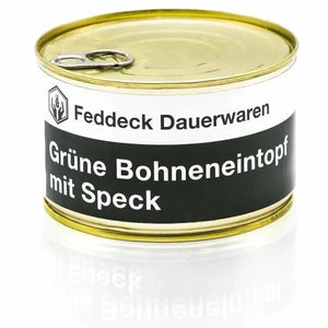 Feddeck Dauerwaren Fertiggericht Dose Grüner Bohneneintopf mit Speck 400 g - ASMC