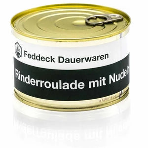 Feddeck Dauerwaren Fertiggericht Dose Rinderroulade mit Nudeln 400 g - ASMC