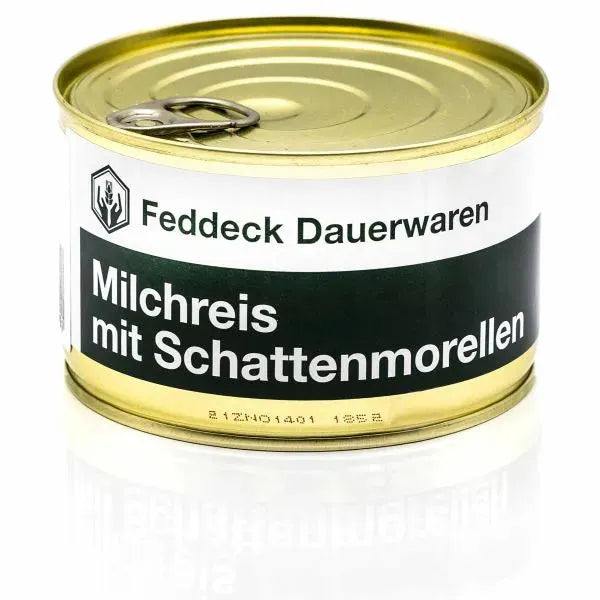 Feddeck Dauerwaren Fertiggericht Dose Milchreis mit Schattenmorellen 400 g - ASMC