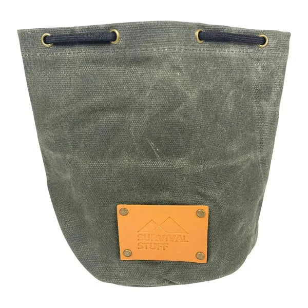Survival Stuff Survival Stuff Waxed Canvas Tasche grau oliv - ASMC