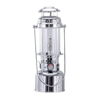 Fox Outdoor Gaslampe mit Piezo-Zündung silberfarben