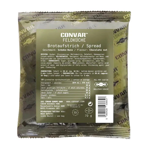 Convar-7 Feldküche Brotaufstrich Schoko-Nuss-Creme online kaufen Convar-7 Feldküche Brotaufstrich Schoko-Nuss-Creme online kaufen