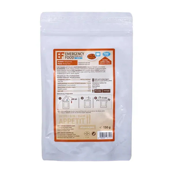 EF Emergency Food Nudeln Bolognese 1 Portion - ASMC