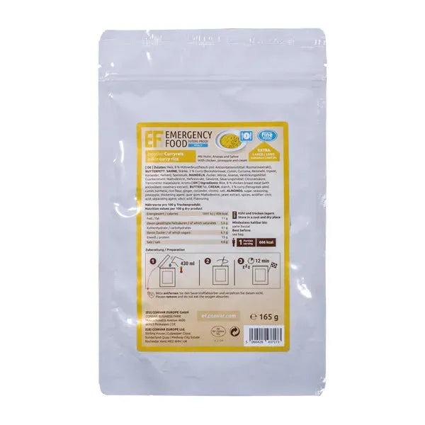EF Emergency Food Indischer Curryreis 1 Portion - ASMC
