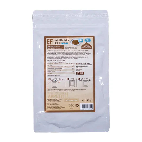 EF Emergency Food Reistopf Stroganoff 1 Portion - ASMC