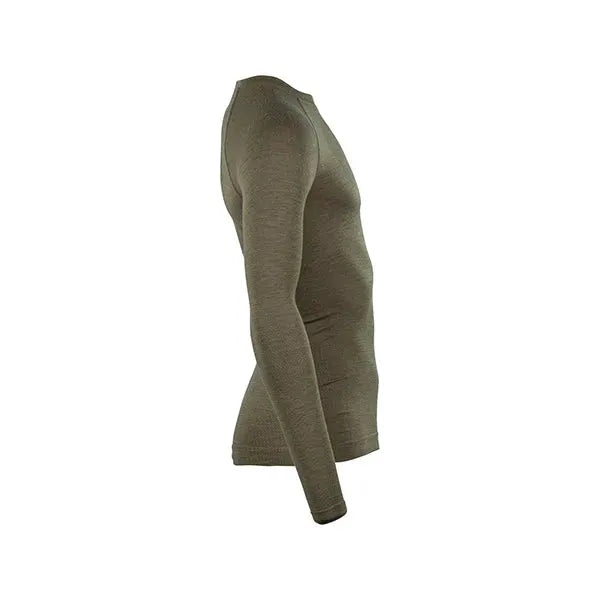 Longsleeve Merino Seamless stonegrey olive