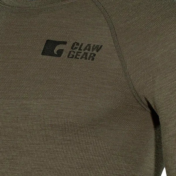 Longsleeve Merino Seamless stonegrey olive