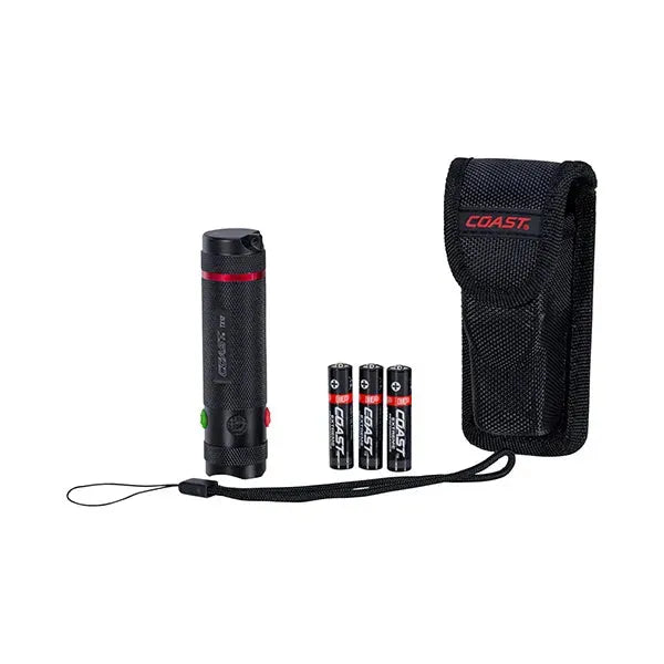 Taschenlampe TX12 385 Lumen schwarz rot