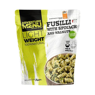 Lightweight Big Fusilli mit Spinat und Walnüssen