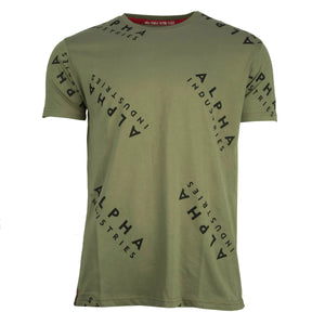 Alpha Industries Alpha Industries T-Shirt AOP T oliv - ASMC