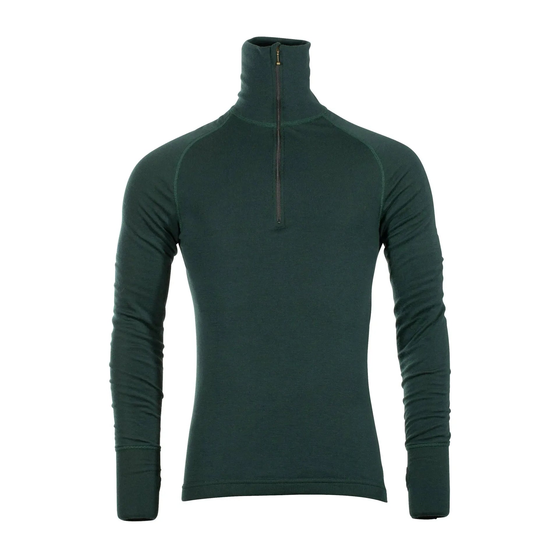 Brynje Brynje Longsleeve Arctic Double Zip Polo grün - ASMC
