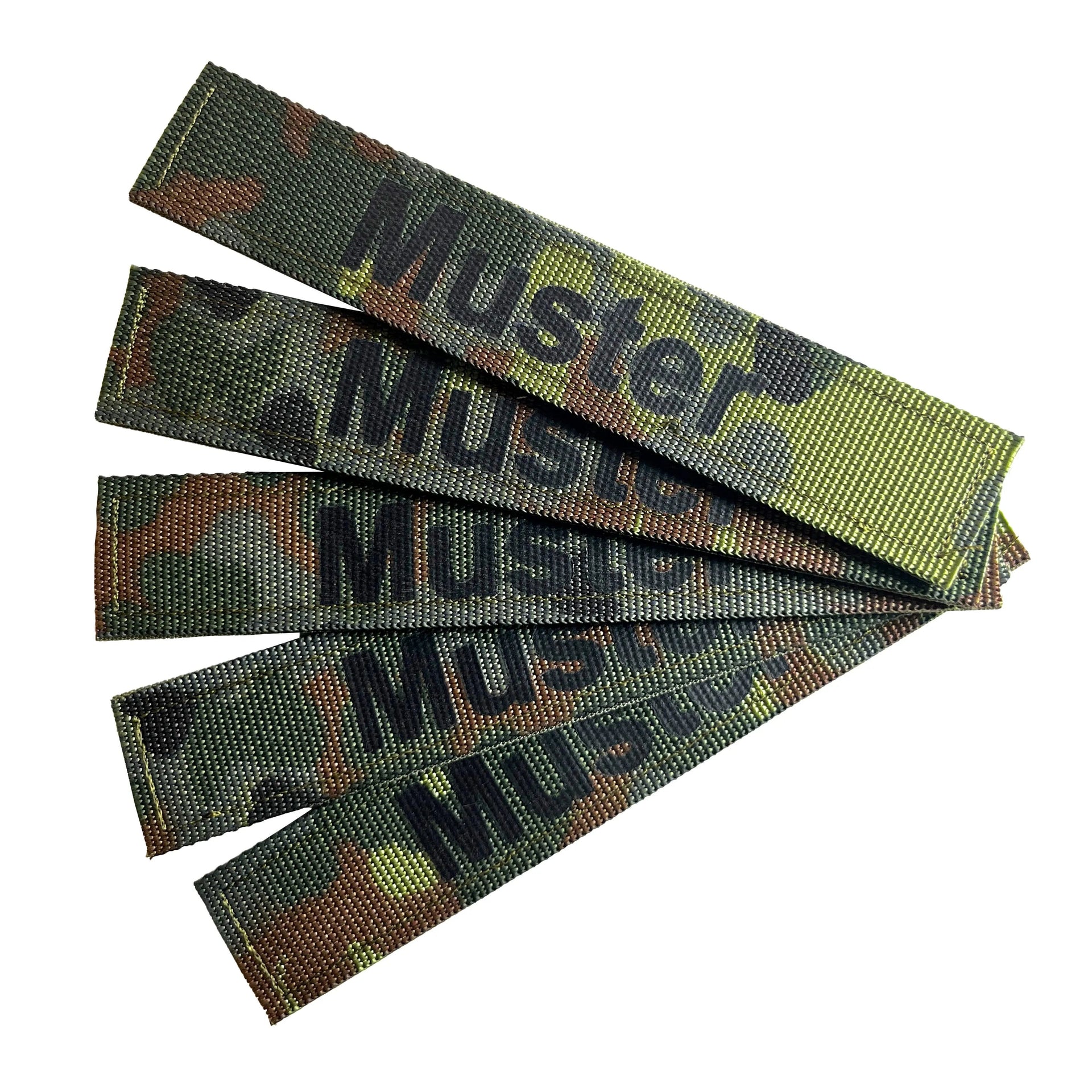 Namensbänder 5er Set Flecktarn
