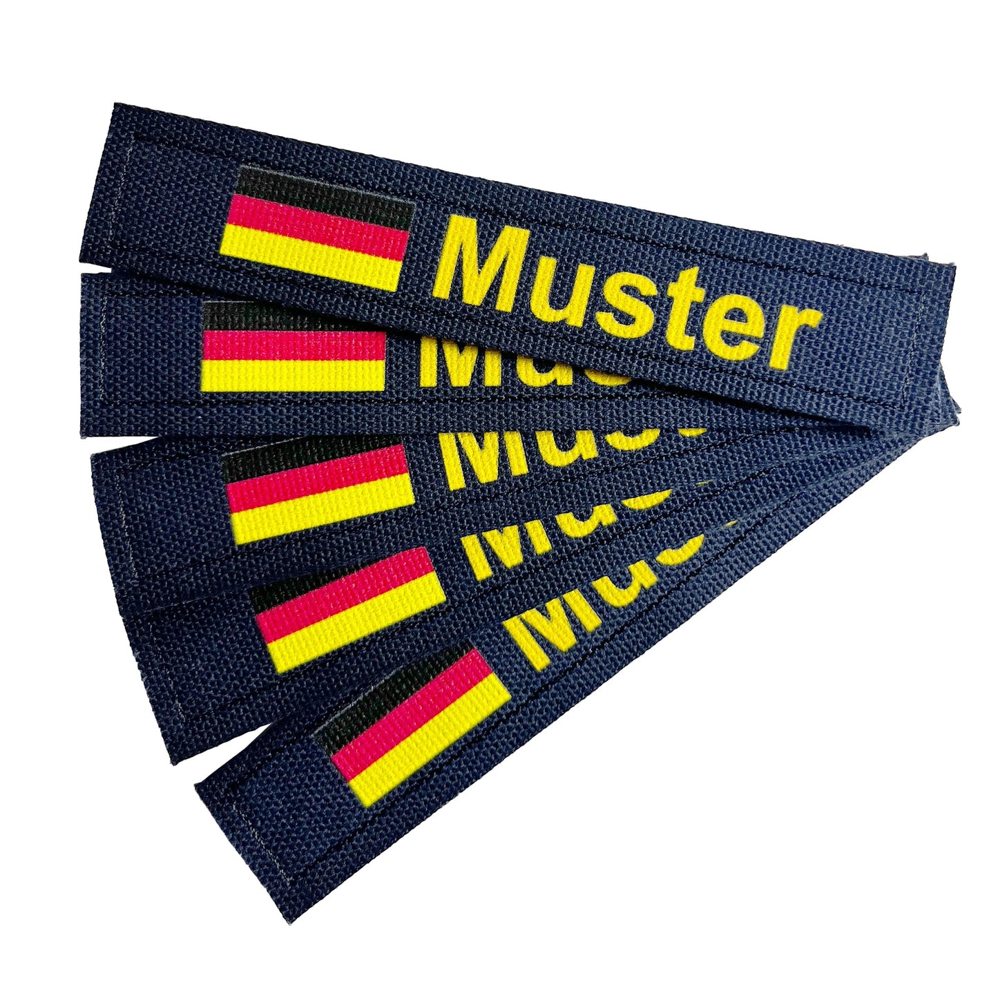 Namensbänder 5er Set mit Flagge Navy