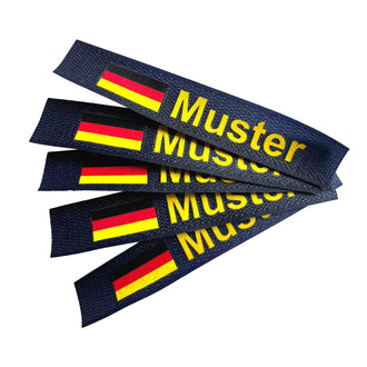 Namensbänder 5er Set mit Flagge Navy