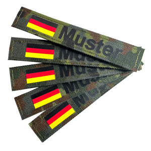 Namensbänder 5er Set mit Flagge Flecktarn