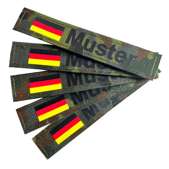 Namensbänder 5er Set mit Flagge Flecktarn