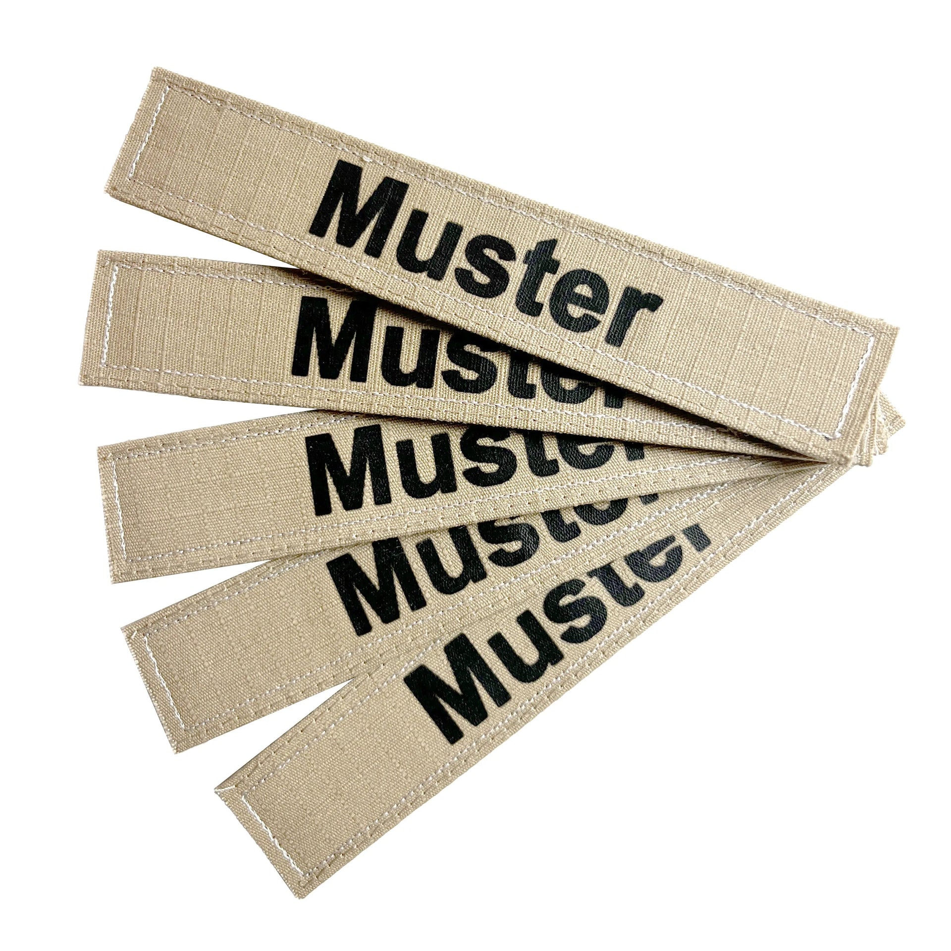 Namensbänder 5er Set Khaki