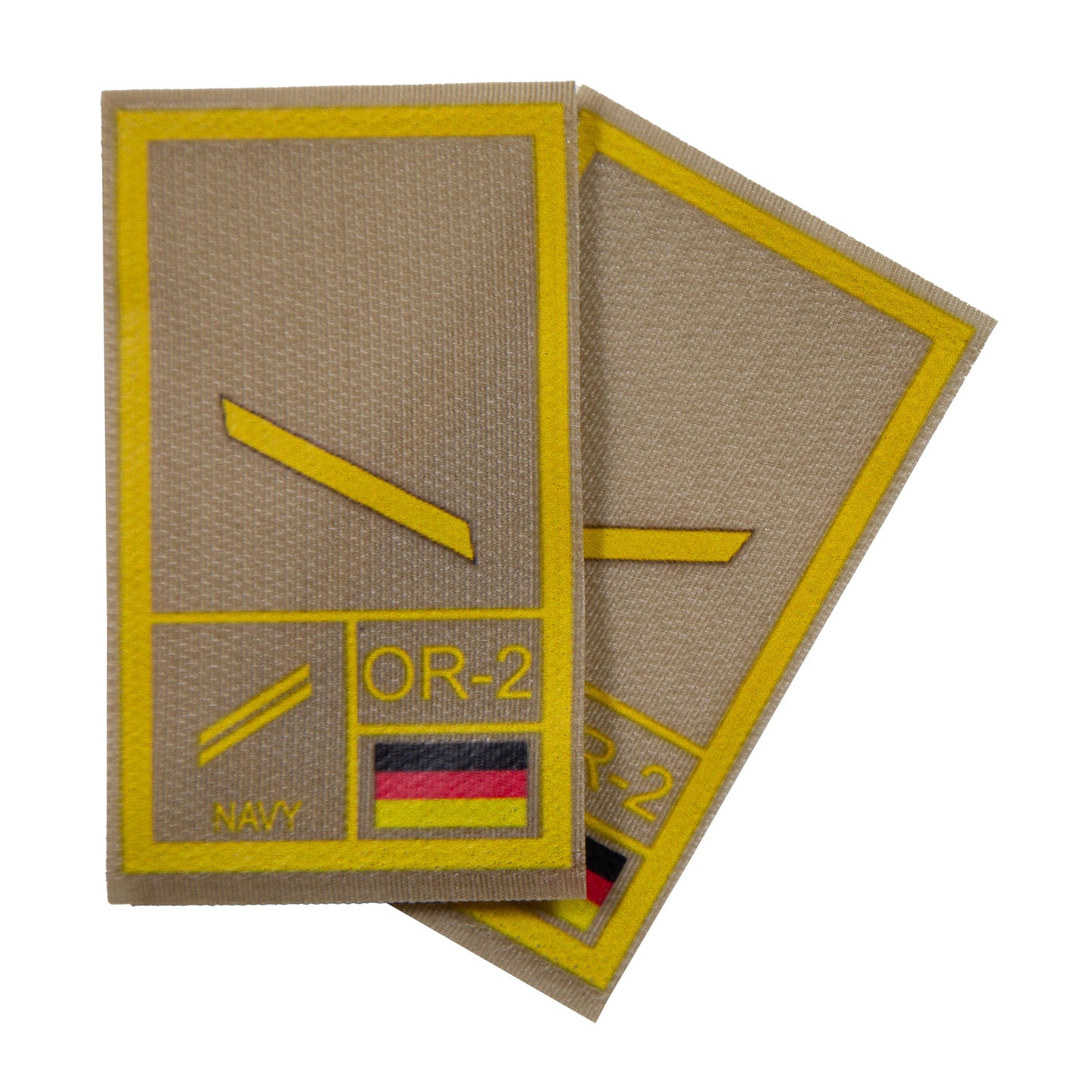 BW Rangabzeichen International bedruckt Marine Klett für KBS SK Gelbgold