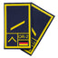 BW Rangabzeichen International bedruckt Marine Klett für KBS SK Gelbgold