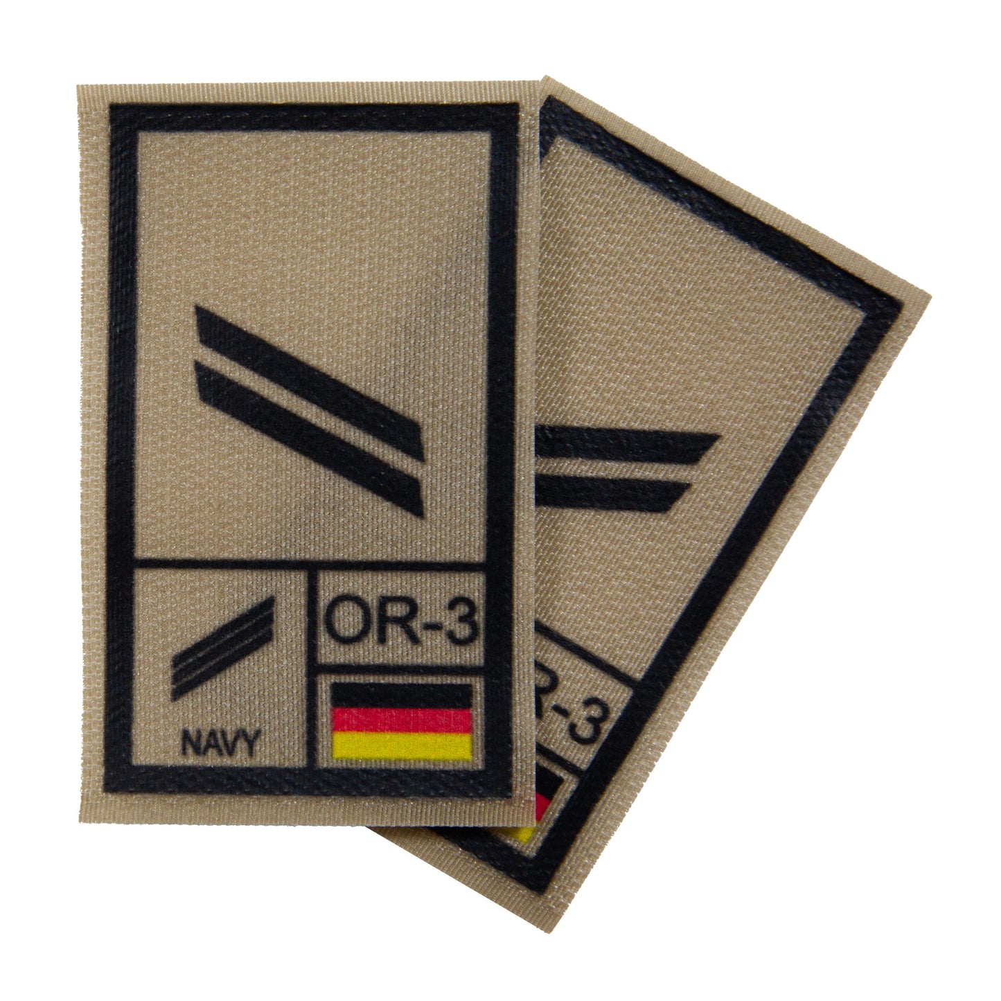 BW Rangabzeichen International bedruckt Marine Klett für KBS SK Schwarz