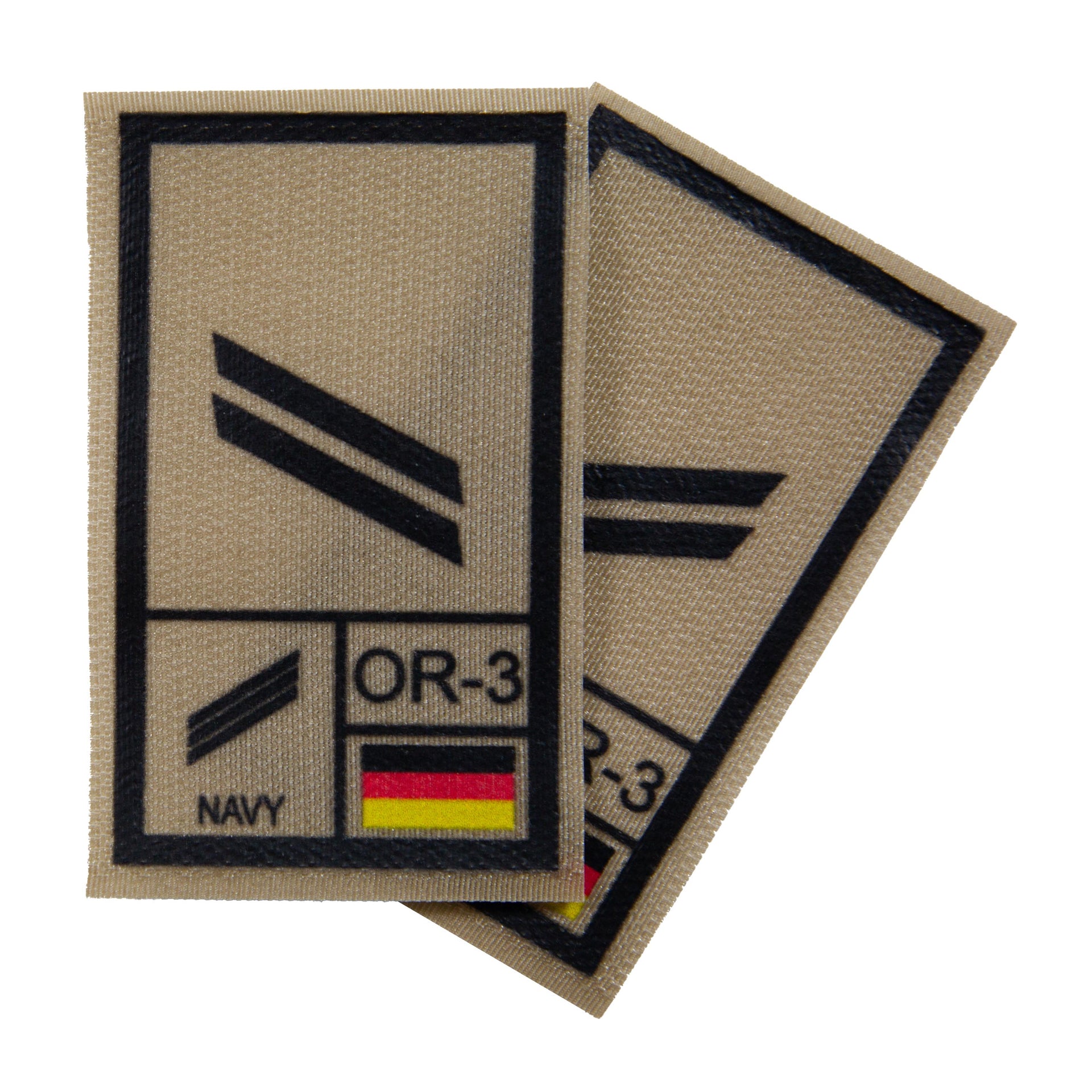 BW Rangabzeichen International bedruckt Marine Klett für KBS SK Schwarz