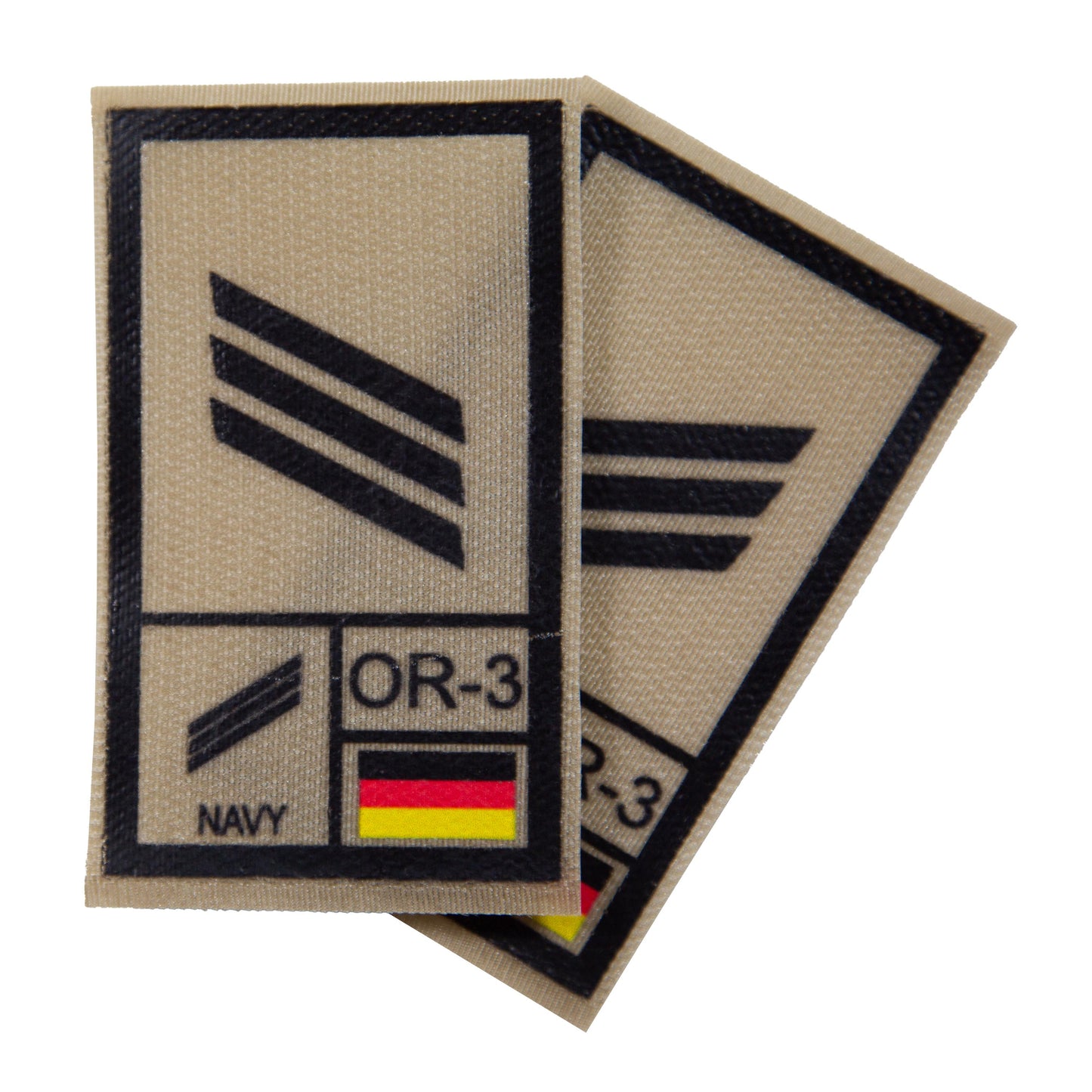 BW Rangabzeichen International bedruckt Marine Klett für KBS SK Schwarz