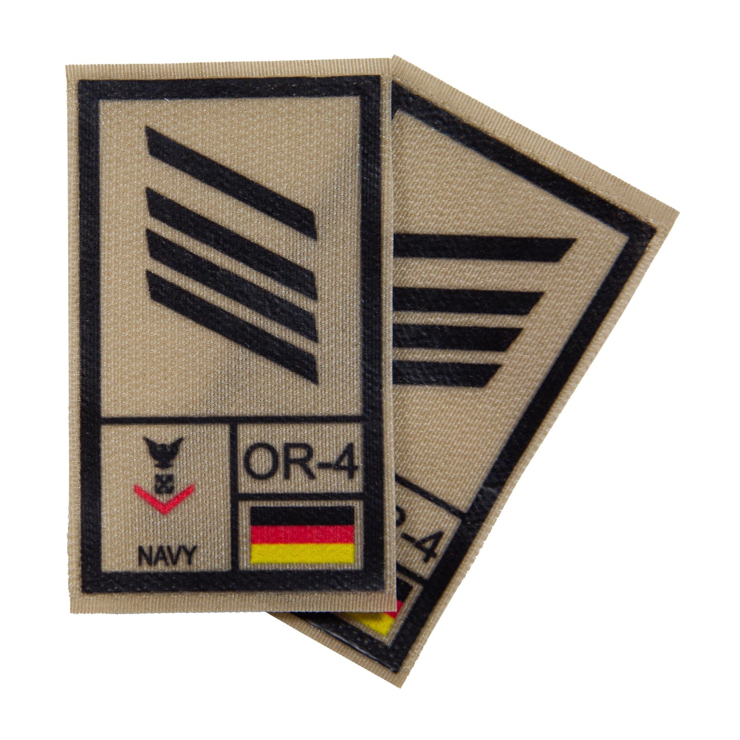 BW Rangabzeichen International bedruckt Marine Klett für KBS SK Schwarz