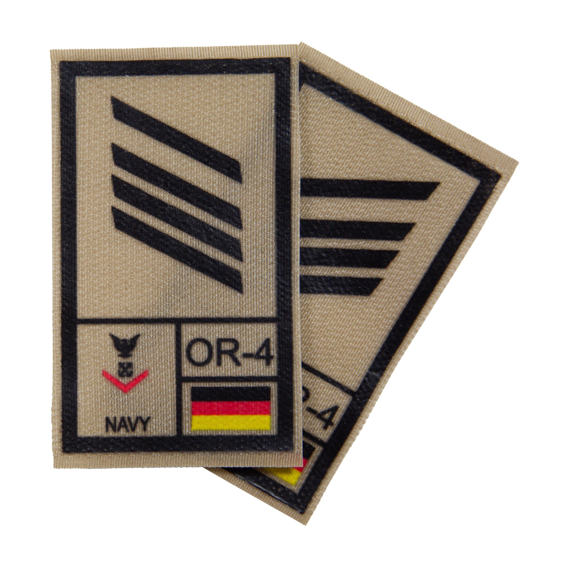 BW Rangabzeichen International bedruckt Marine Klett für KBS SK Schwarz