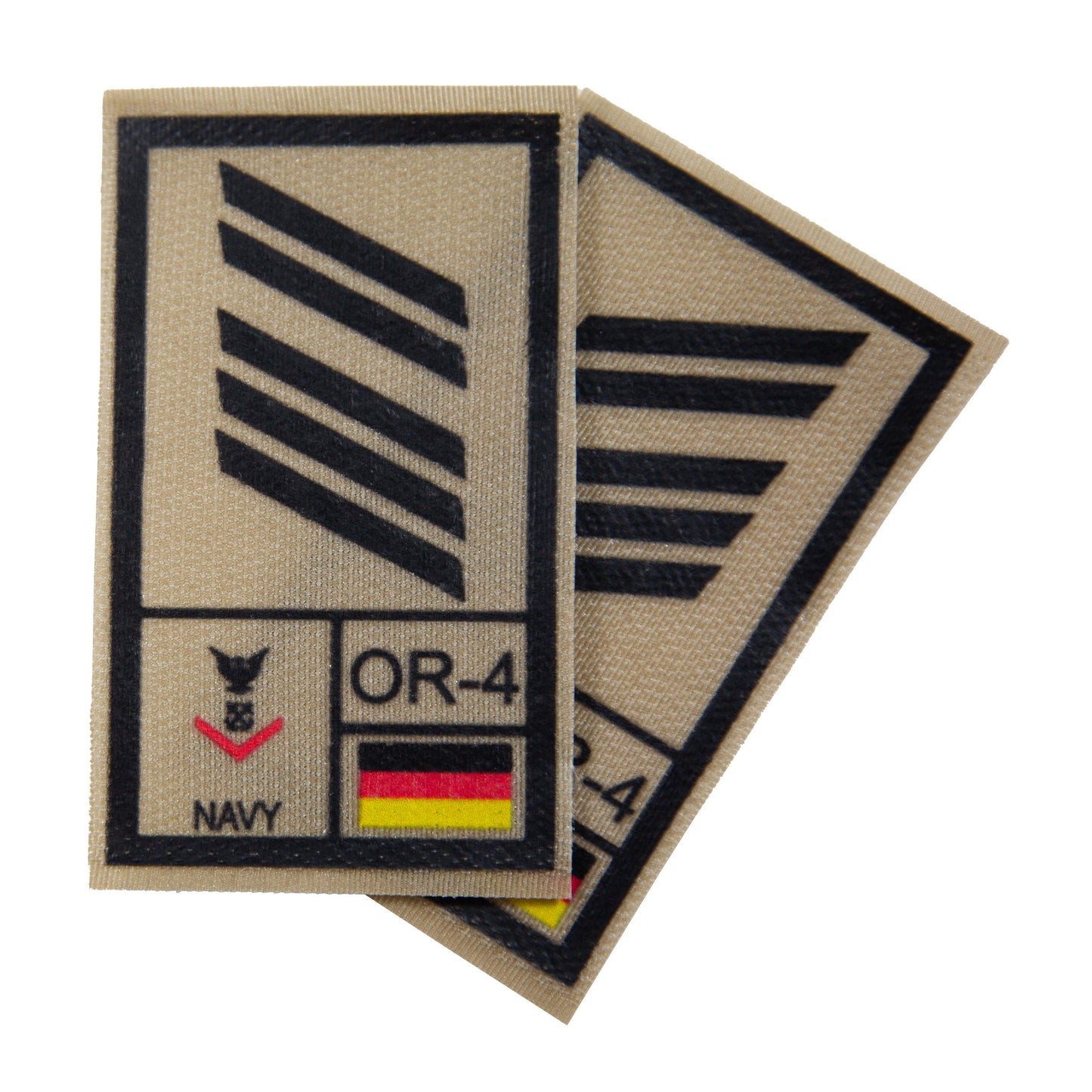 BW Rangabzeichen International bedruckt Marine Klett für KBS SK Schwarz