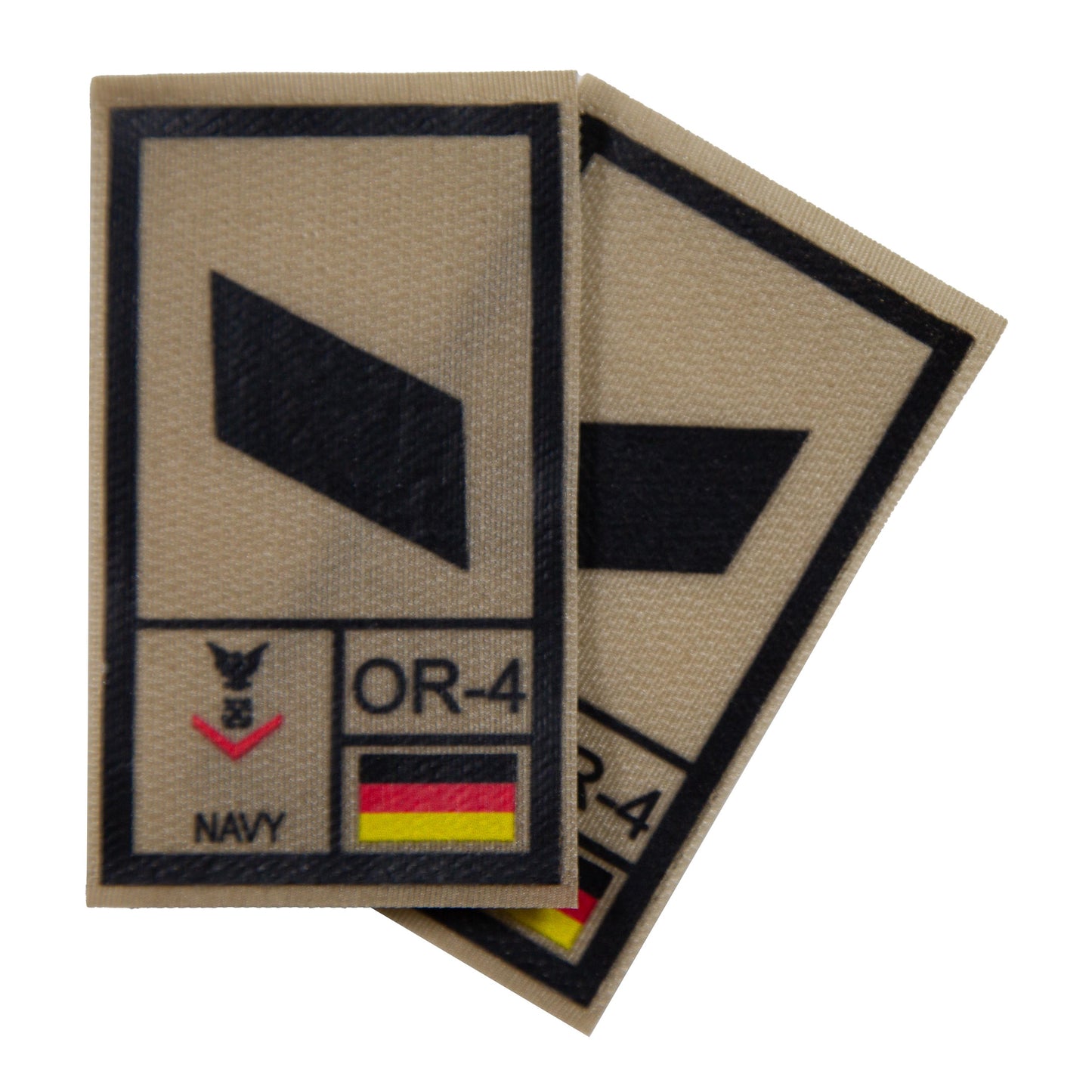 BW Rangabzeichen International bedruckt Marine Klett für KBS SK Schwarz