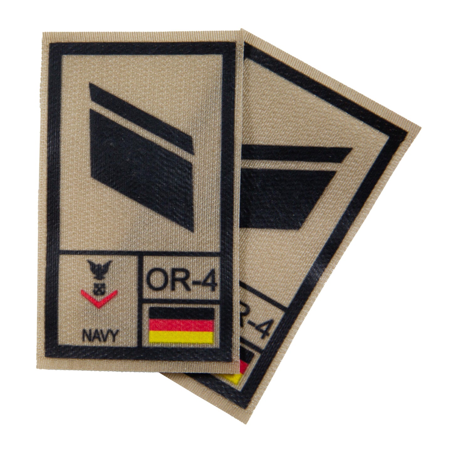BW Rangabzeichen International bedruckt Marine Klett für KBS SK Schwarz
