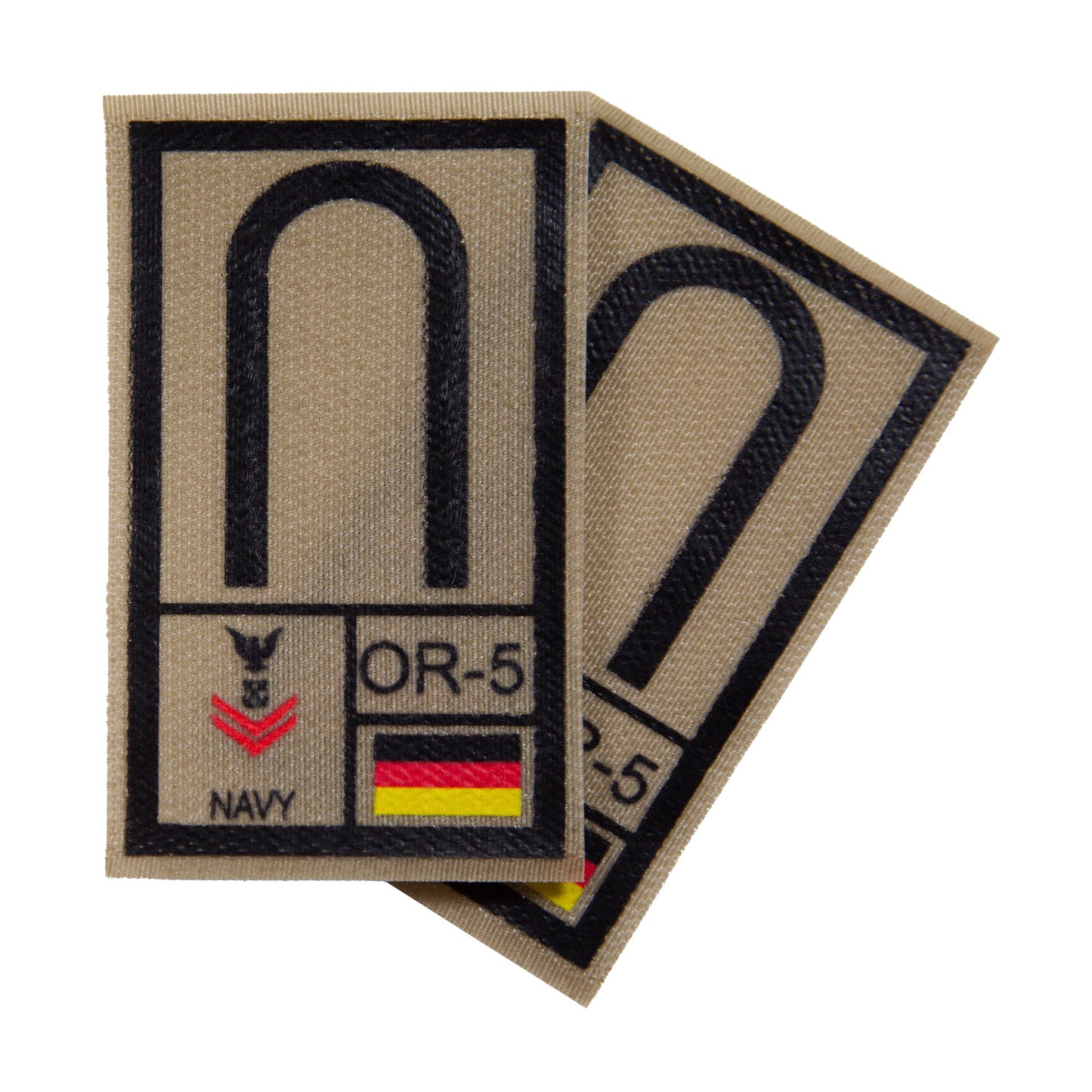 BW Rangabzeichen International bedruckt Marine Klett für KBS SK Schwarz