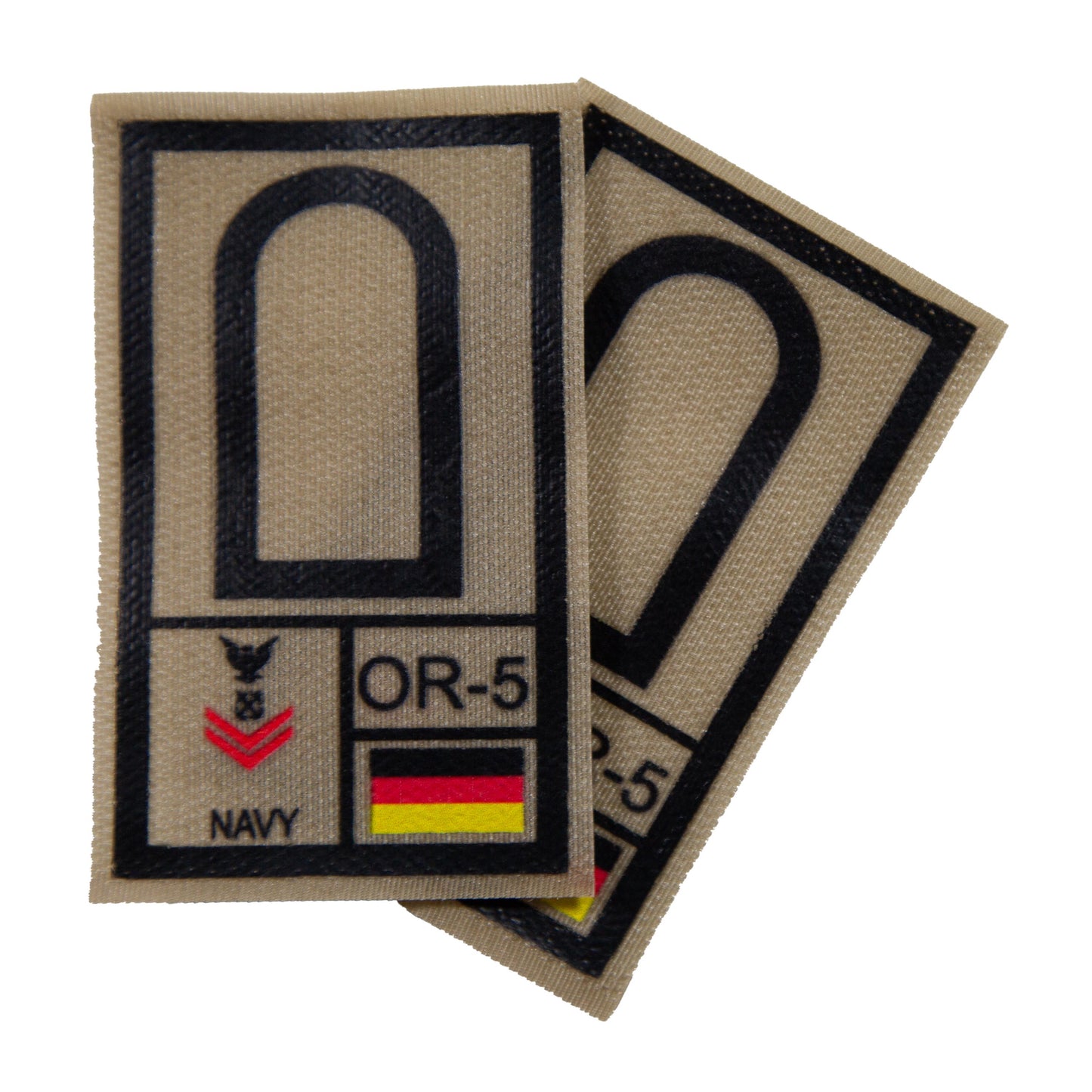 BW Rangabzeichen International bedruckt Marine Klett für KBS SK Schwarz