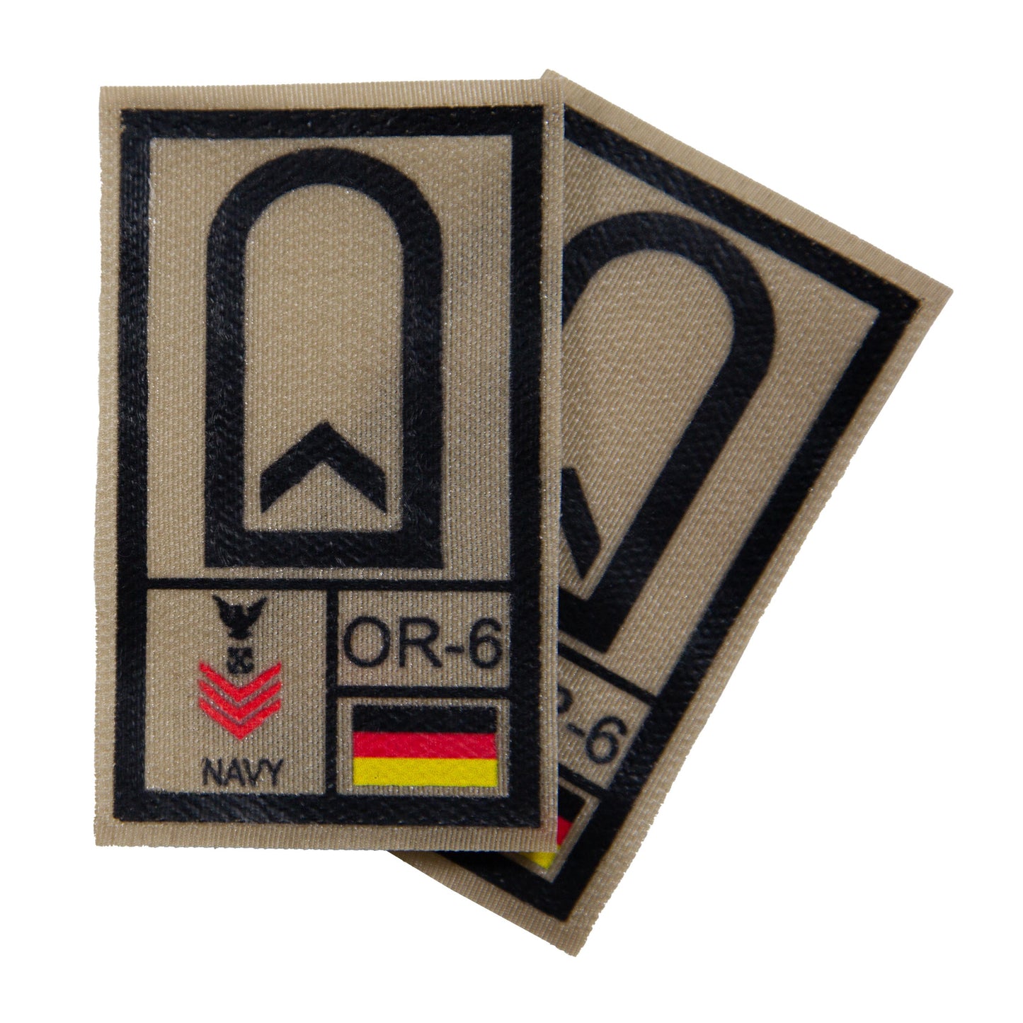BW Rangabzeichen International bedruckt Marine Klett für KBS SK Schwarz