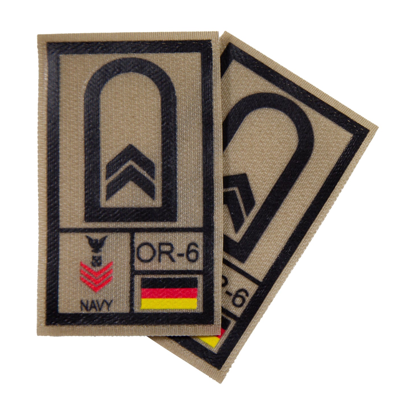 BW Rangabzeichen International bedruckt Marine Klett für KBS SK Schwarz